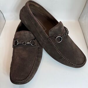 Kenneth Cole Theme bit Men's Brown suade Loafers Size 12